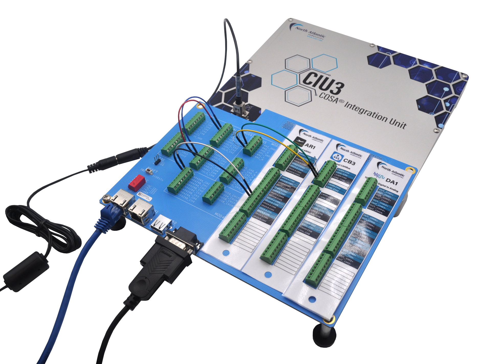 CIU3 BreakoutBoard with all Cables PartialSideView2